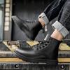 Модная мужская повседневная обувь, мягкая обувь для вождения из натуральной кожи, мужские удобные повседневные прогулочные ботинки для городского офиса, мужские ботинки для инструментов