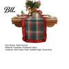 Holiday Plaid Table Decor Retro Christmas Runner, Red Ruffled Trim Decorative Mat, Classic Elegant & Green Mat for Dining, Coffee Home Decoration
