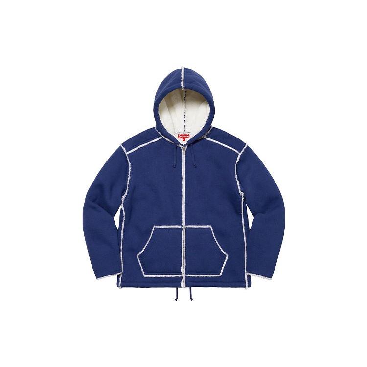 Supreme Faux Shearling Hooded Jacket 'Tan White' Men's SUP-FW21-379