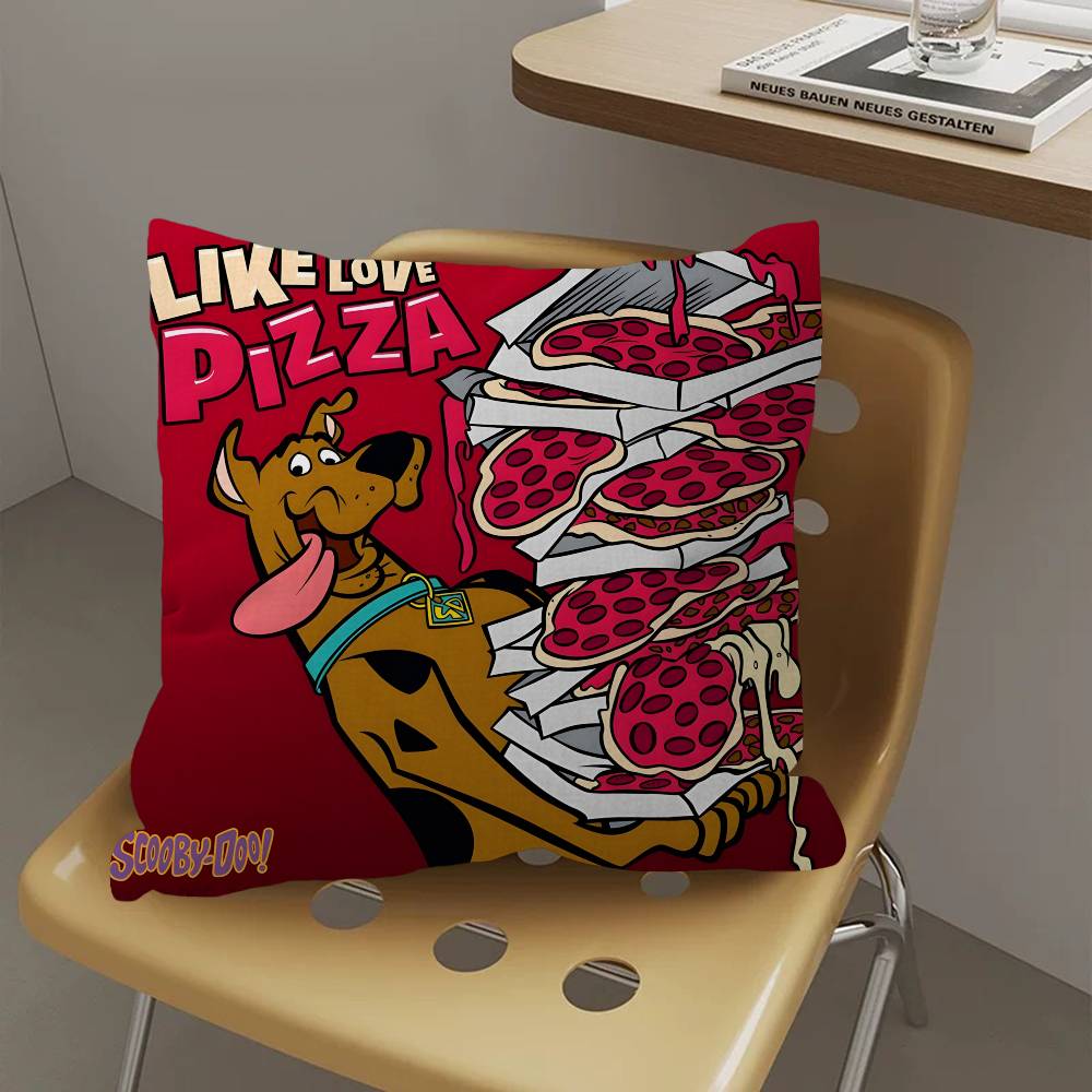 SScoobys Cartoon DDoos Office Cushion Pillowcase Car Cushion CoverXCM Lumbar Pillowcase Sofa Pillowcover