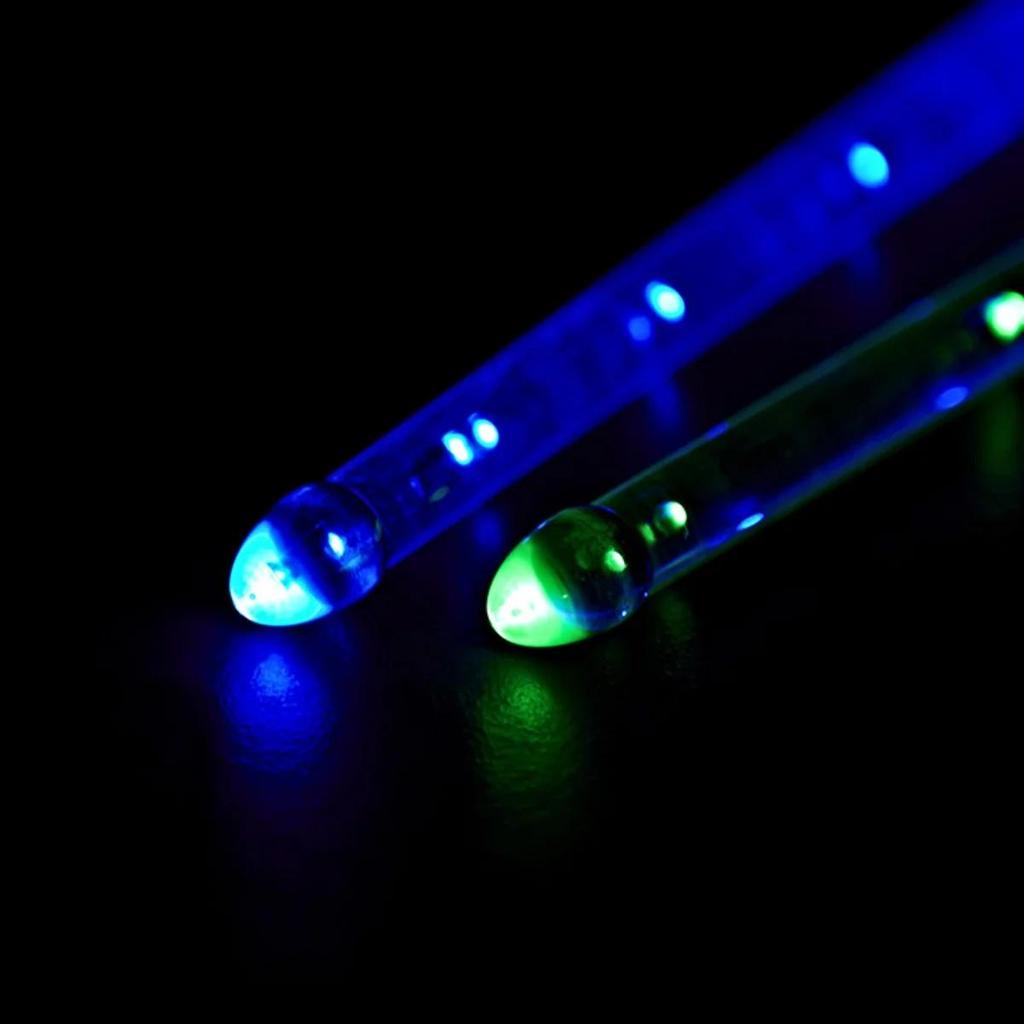 Светодиодные светоизлучающие барабанные палочки, 15 цветных градиентных перезаряжаемых USB-барабанных палочек