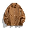 Coach Jacket Men's Spring and Autumn Loose Lapel Solid Color Casual All-Match Jacket Men's