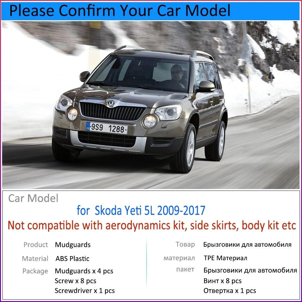 Брызговики подходят для Skoda Yeti 5L 2009 ~ 2017 2010 2011 2012 2013 2014 2015 автомобильные аксессуары брызговик Fender авто запасные части
