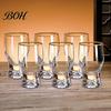 Classic Curved Drinking Glasses Mini Snifter Glass with Ergonomic Weighted Base, Crystal Clear Tasting Elegant Party Glassware Glasses, Comfortable