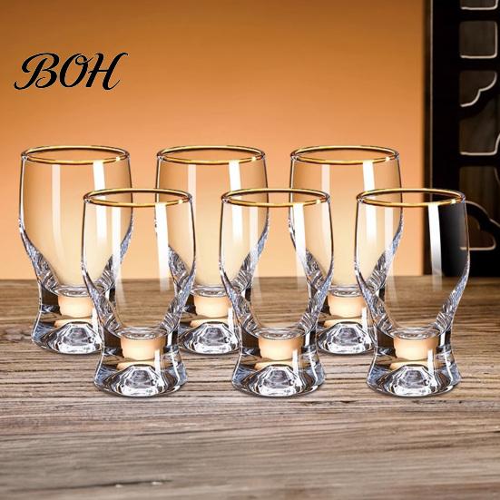 Classic Curved Drinking Glasses Mini Snifter Glass with Ergonomic Weighted Base, Crystal Clear Tasting Elegant Party Glassware Glasses, Comfortable