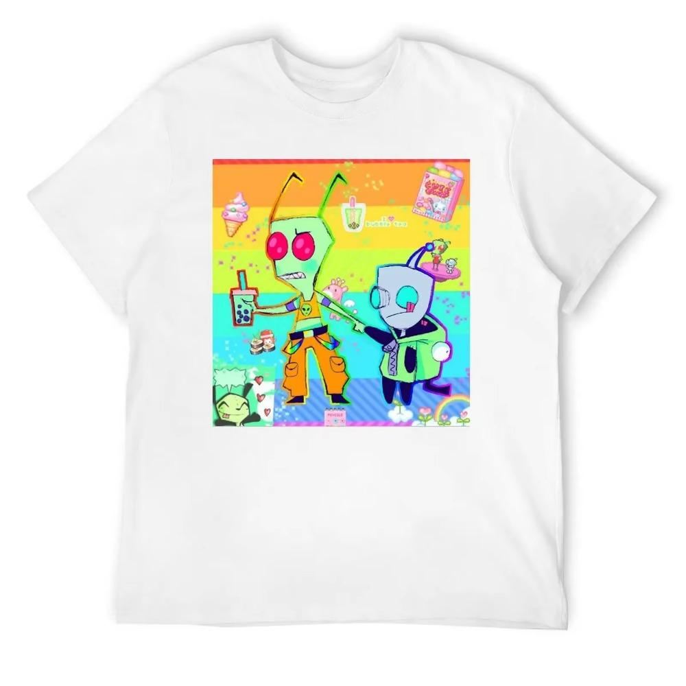 Invader Zim Scenecore (Vsco Girl Zim ) Classic T-shirt Crewneck Sports Tees Premium Leisure Funny Sarcastic Eur Size