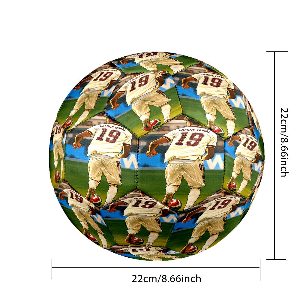 Lamine Yamal's Lamina Final: Spanish Pride Size 5 Soccer Football Machine-Stitched Indoor/Outdoor Universal Football Unique Gift for Soccer Lovers