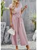 Женский однотонный комбинезон Diyun в европейском и американском стиле - лето 2023 г., свободные широкие брюки