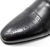 Kobe Liberal Men's Genuine Leather Business Shoes, Straight Tip, Medallion Design, Inner Wingtip, LB808 (Black, 28-point measurement, 0 centimeters)