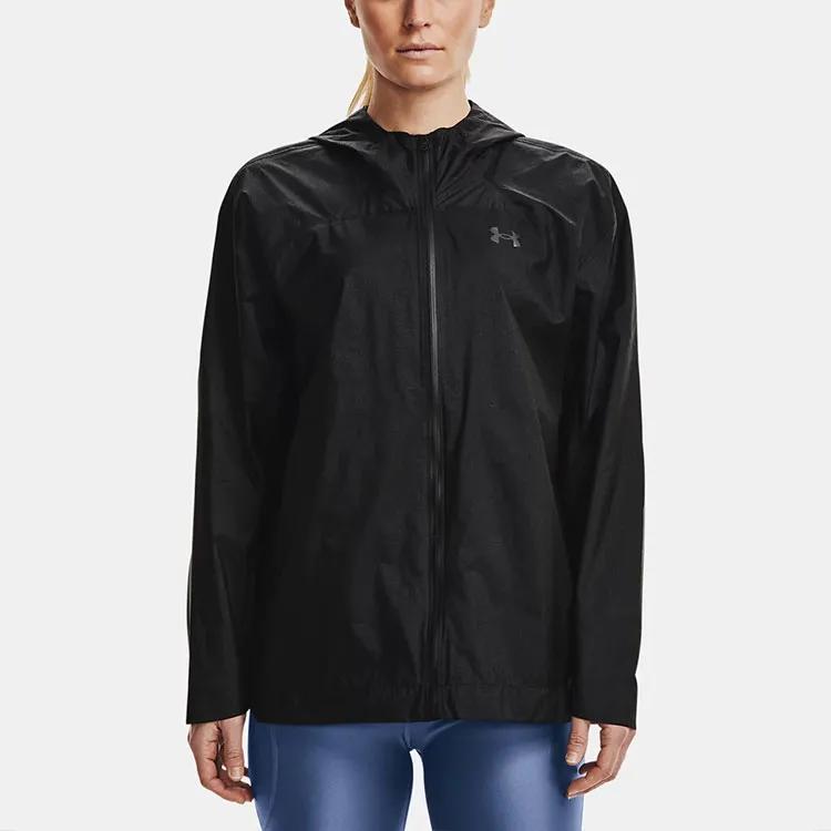 Under Armour Rain Jackets Women's Black Hooded Moderate Other (Unisex) Jackets 1360417 001