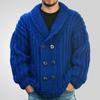 Men's Chunky Cable Knit Cardigan Sweater Shawl Collar Loose Fit Long Sleeve Casual Buttons Down Cardigans Fall Winte Knitted Sweaters Jacket for Male