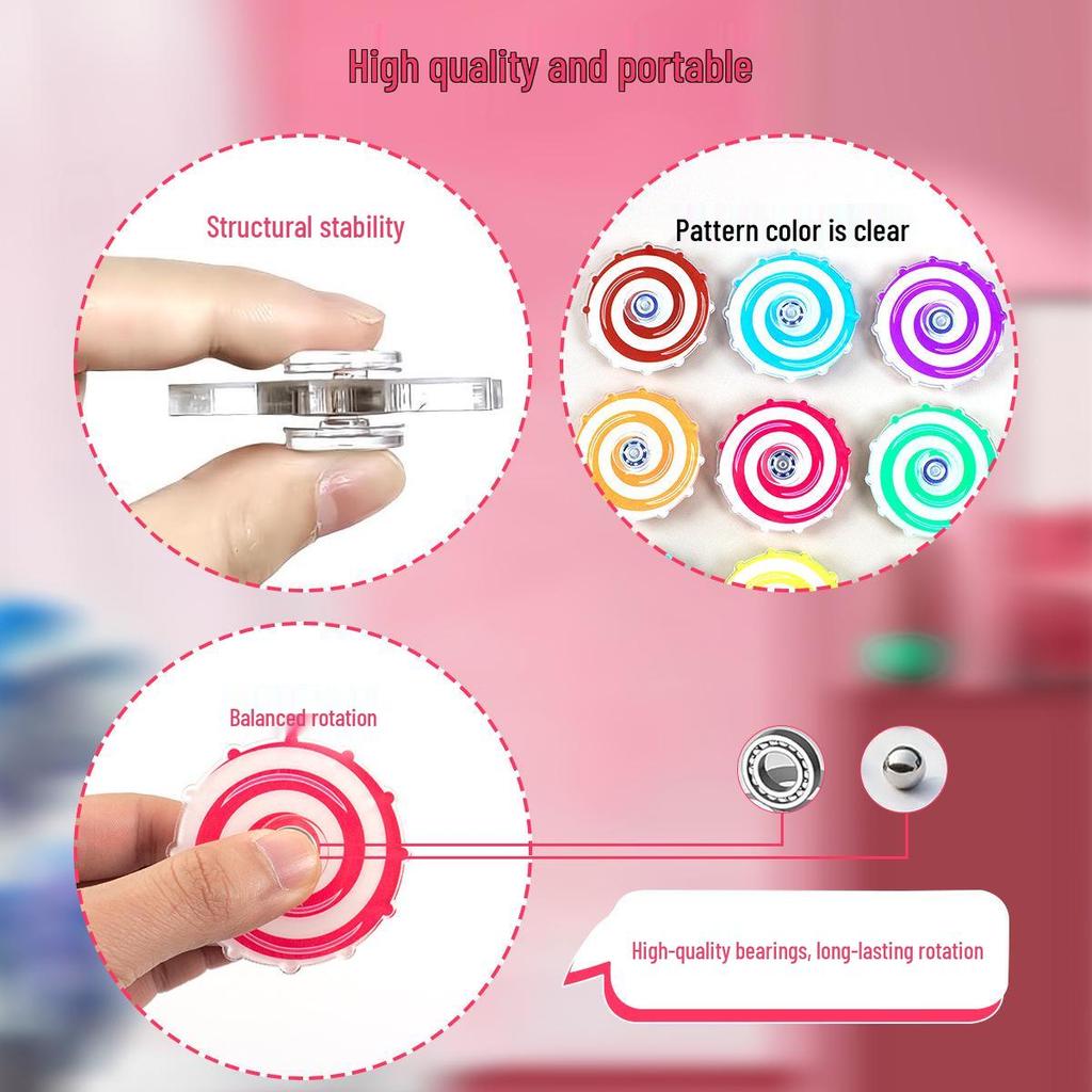 Acrylic Candy Red Finger Gyroscope EDC Toy