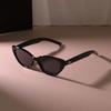 Повседневные солнцезащитные очки «кошачий глаз» с черной оправой для женщин и мужчин, женские солнцезащитные очки с зеркальными линзами, дизайнерский бренд, модные роскошные очки