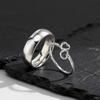 Stainless Steel Couple Ring for Women Men,Simple Heart Finger Rings,Minimalist Valentine's Day Anniversary Gift