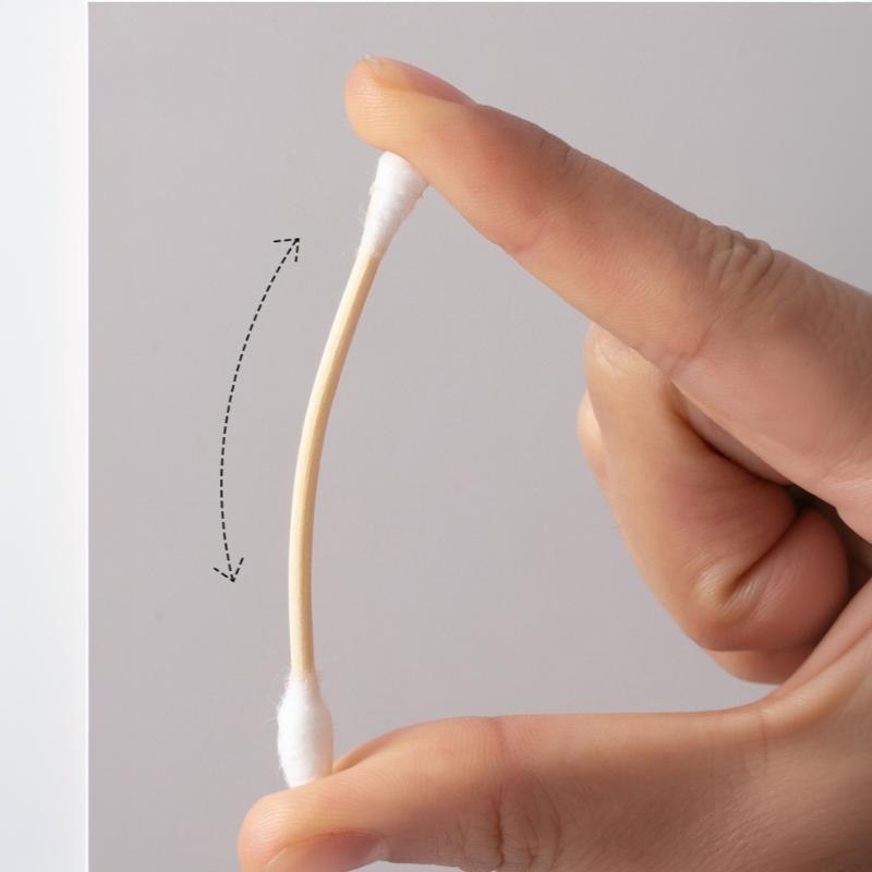 Double-headed Disposable Cotton Swabs 200Pcs with Storage Case for Makeup Removal Nail Polish Touch Ups
