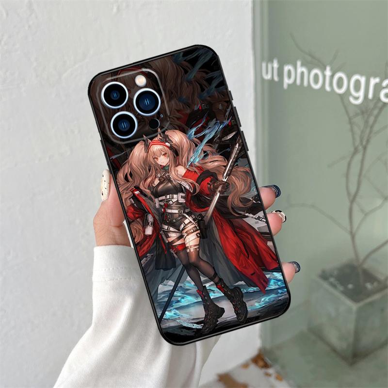 Amiya Ansel Arknights Силиконовый Мягкий Чехол Для iPhone 17 Air 11 15 16 14 Pro Max 12 13 Mini 16 Plus 16e Задняя Крышка
