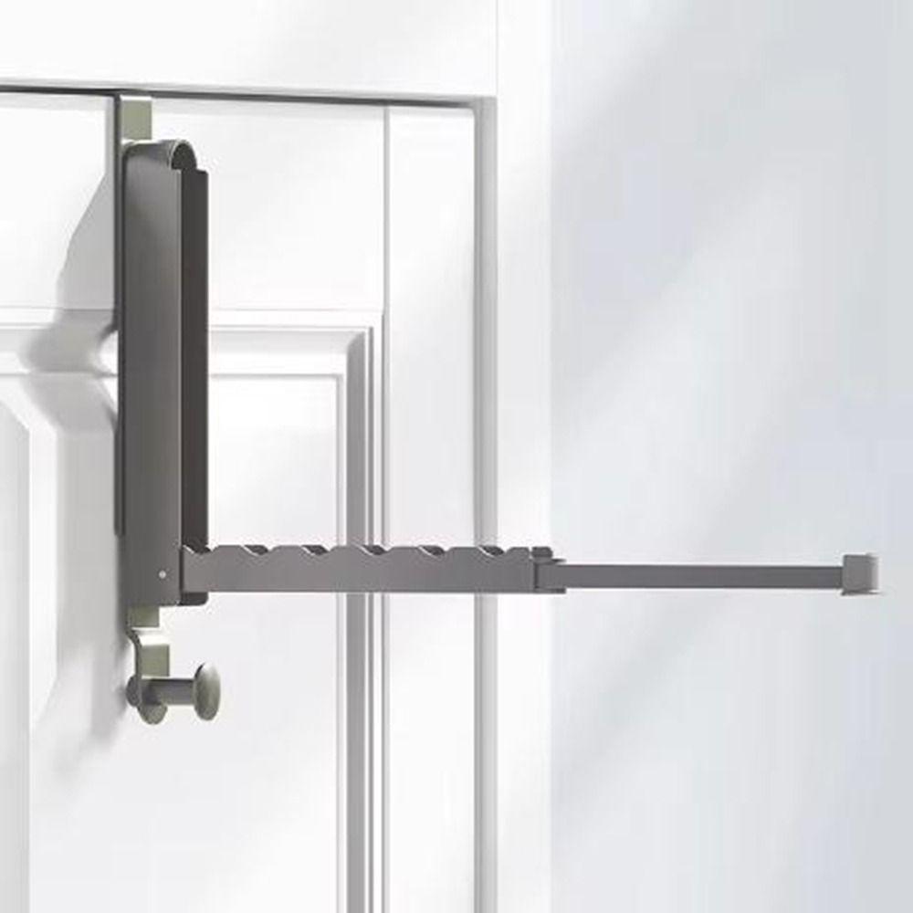 Heavy Duty Folding Clothes Drying Rack No Drilling Clothes Storage Hook Cabinet