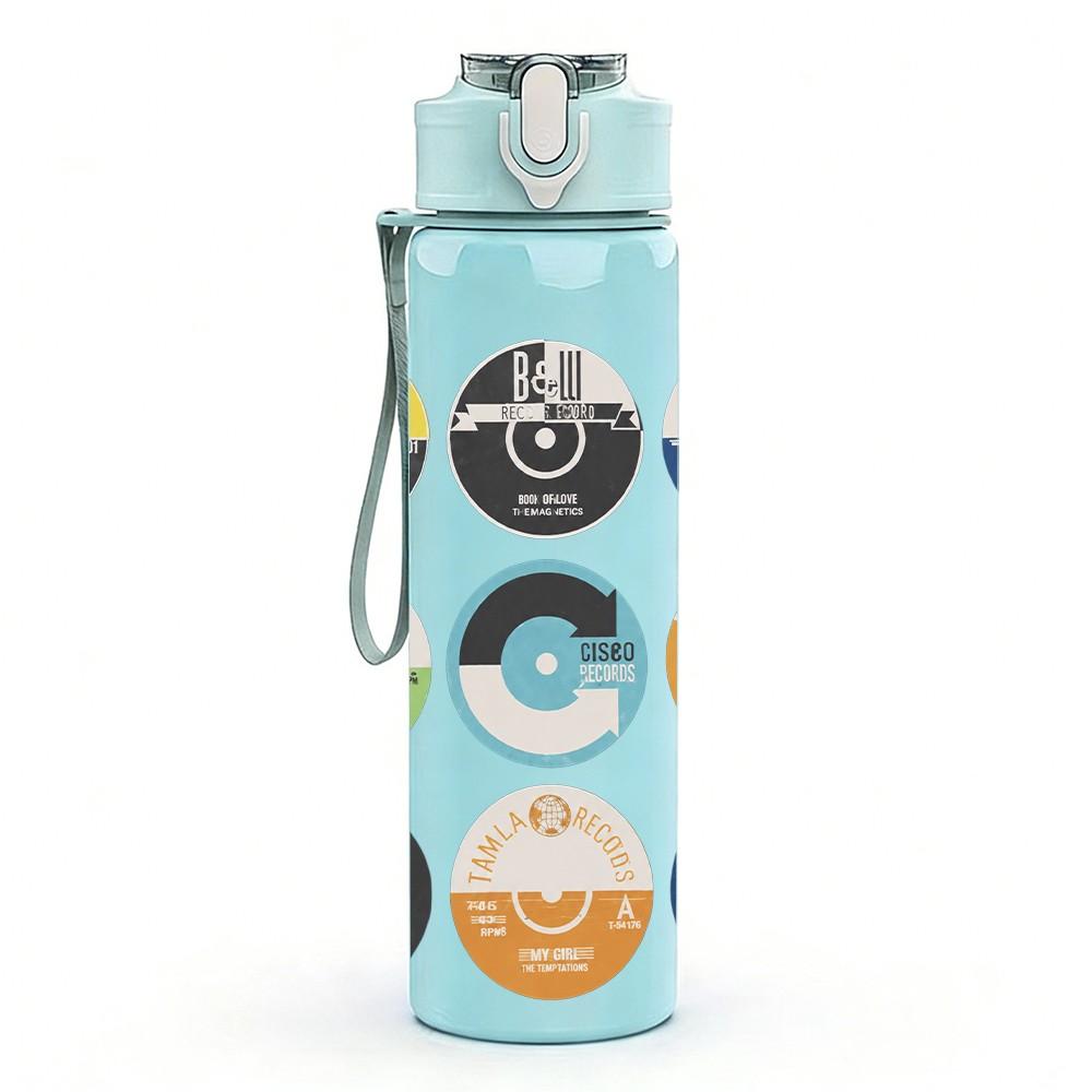 1PC Multi Color Circle 750ml sports water bottle leakproof straw lid outdoor office home