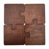 HAMILO Wooden Coasters, Trivets, Square, Stylish, Scandinavian Puzzle Cup Holders, Set of 4