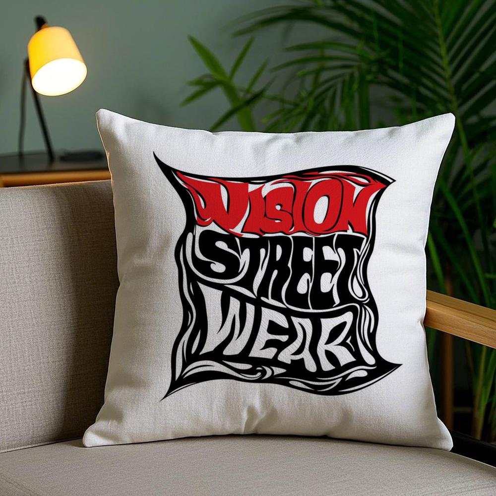 V-Vision S-Street W-Wears Чехол для подушки Плюшевая ткань Мягкий Двусторонний печатный Невидимая молния Наволочка для диванной подушки Домашний декор