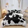 3D Print Cow Hide Print Duvet Cover Set, Western Cow Skin Texture Microfiber Bedding Set 2/3 Pieces Quilt Cover With Pillowcases