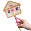 Cute Hand-Woven Fan Portable Decorative Handheld Fans Gift Hand Braided Fan  Photo Prop