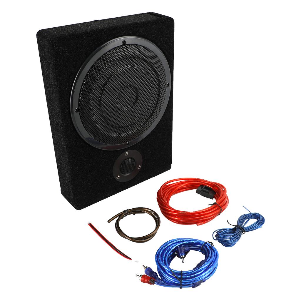 8" 600W Car Subwoofer Under-Seat Amplifier Speaker o Sub Woofer Slim Box US
