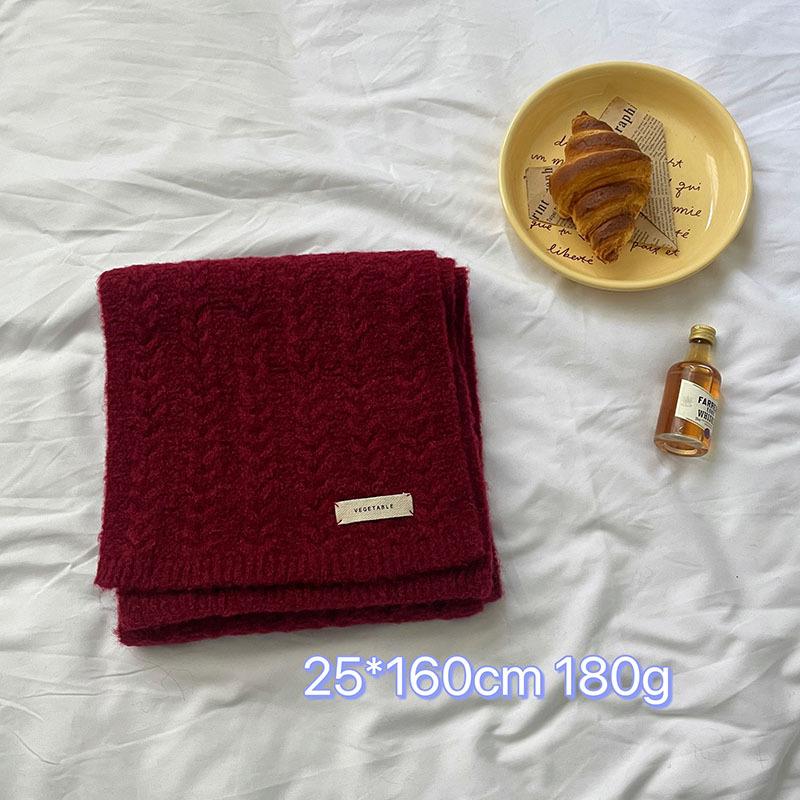 [Dai Green] New Atmosphere Christmas Red Grid Soft Waxy Matching Gift Scarf High-end Style Fashion Scarf