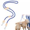 Multi-functional Double-headed Pet Leash, Sewn Leather Dog Leash, Adjustable Size, Diagonal Cross Dog Leash
