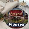 Custom Name Personalized Arsenal F.C Print Round Rug, Versatile Home Decor Carpet, for Playroom, Apartment, Balcony, Entryway, Hallway Gift