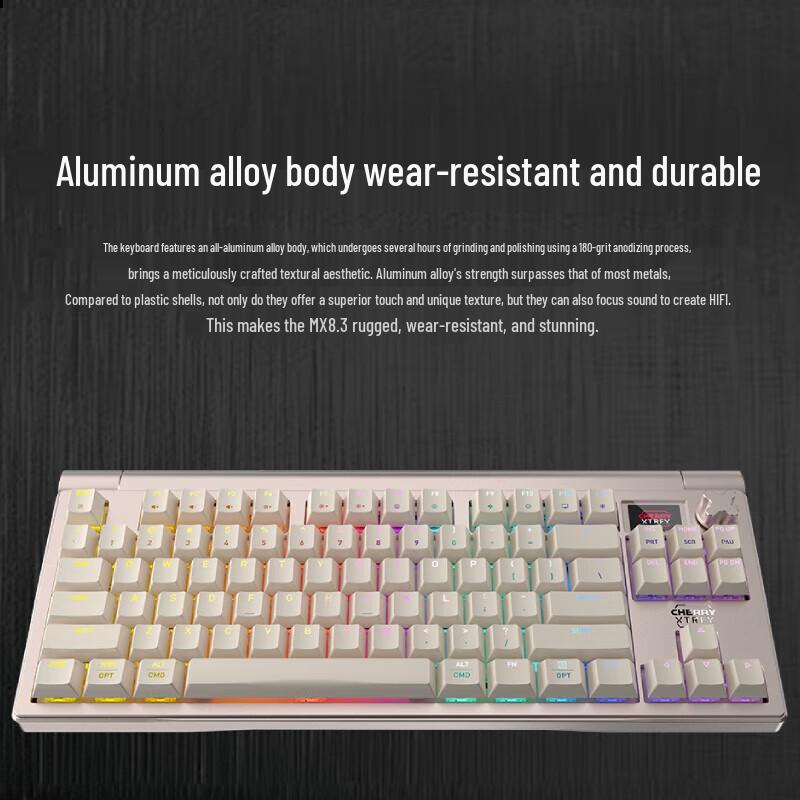CHERRY MX 8.3 Tri-Mode Hot-Swappable RGB Custom Mechanical Keyboard