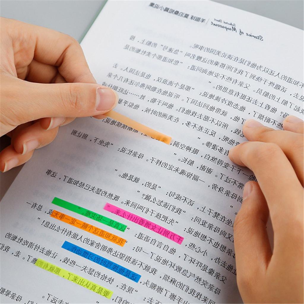 160/300Pcs Translucent Sticky Notes Multifunctional Colored Index Tabs Long Page-Markers Sticky Index Tabs for Notebooks