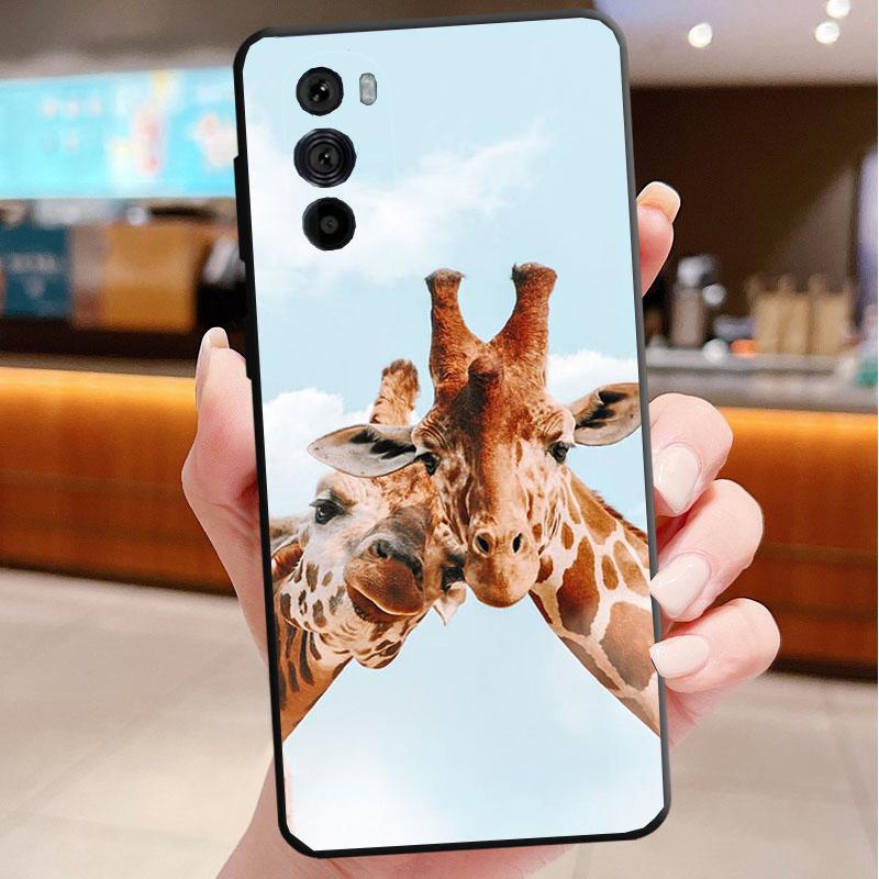 Phone Case For Motorola Edge 50 40 Pro 60 50 40 30 Ultra Neo Fusion Moto G85 G72 G53 G54 G84 G13 G32 Giraffe Anime
