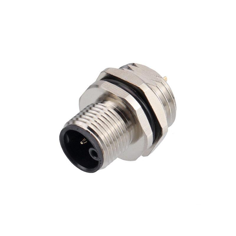 1m M12 Encoder Connector 2Pin 3Pin 4Pin 2+PE 3+PE 12A Power Signal Adapter K Code Aviation Male Female Plug Socket Panel Mount