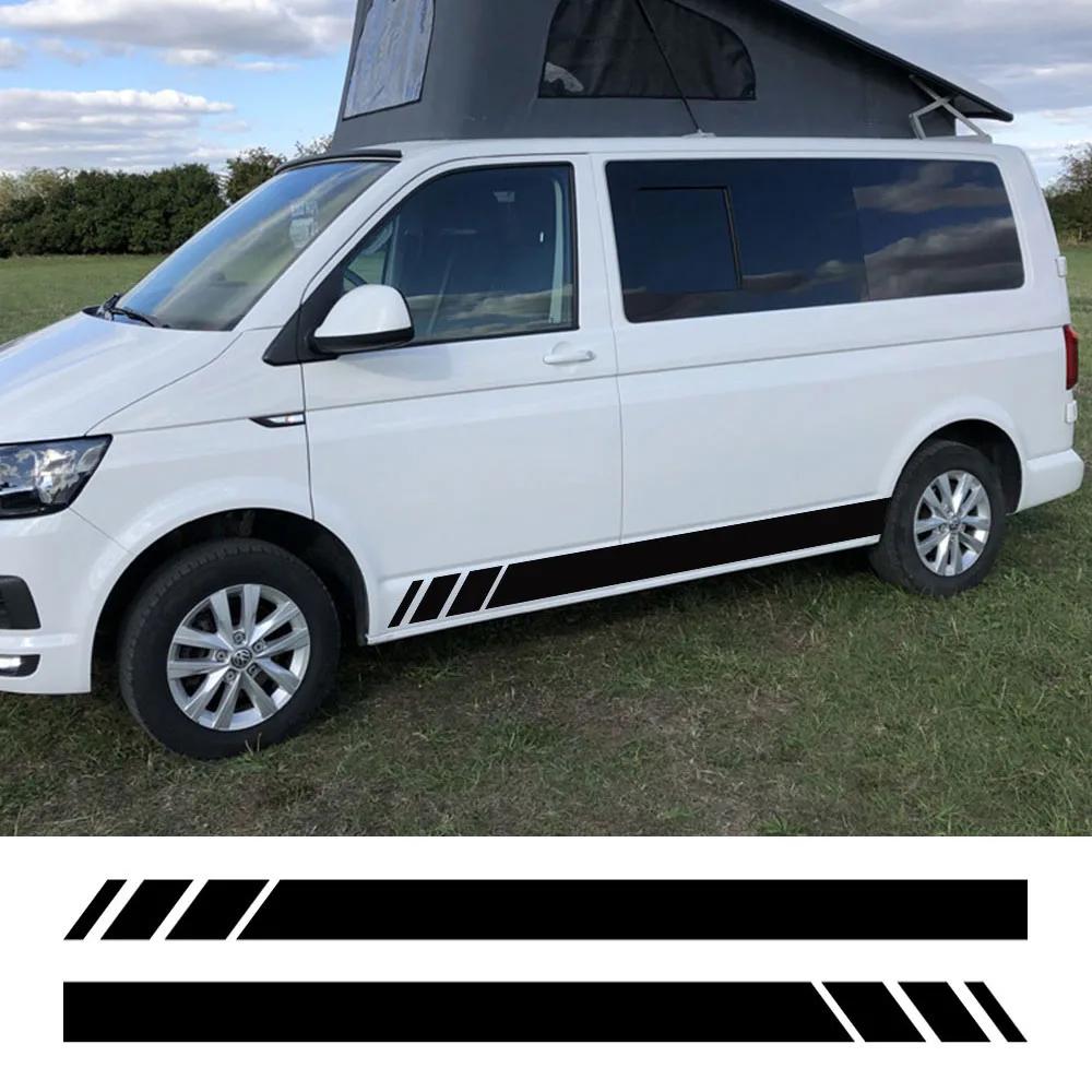 2 шт., боковые наклейки на дверь автомобиля для Volkswagen VW Transporter T4 T5 T6 Caravelle Multivan Camper Van, виниловые наклейки, аксессуары