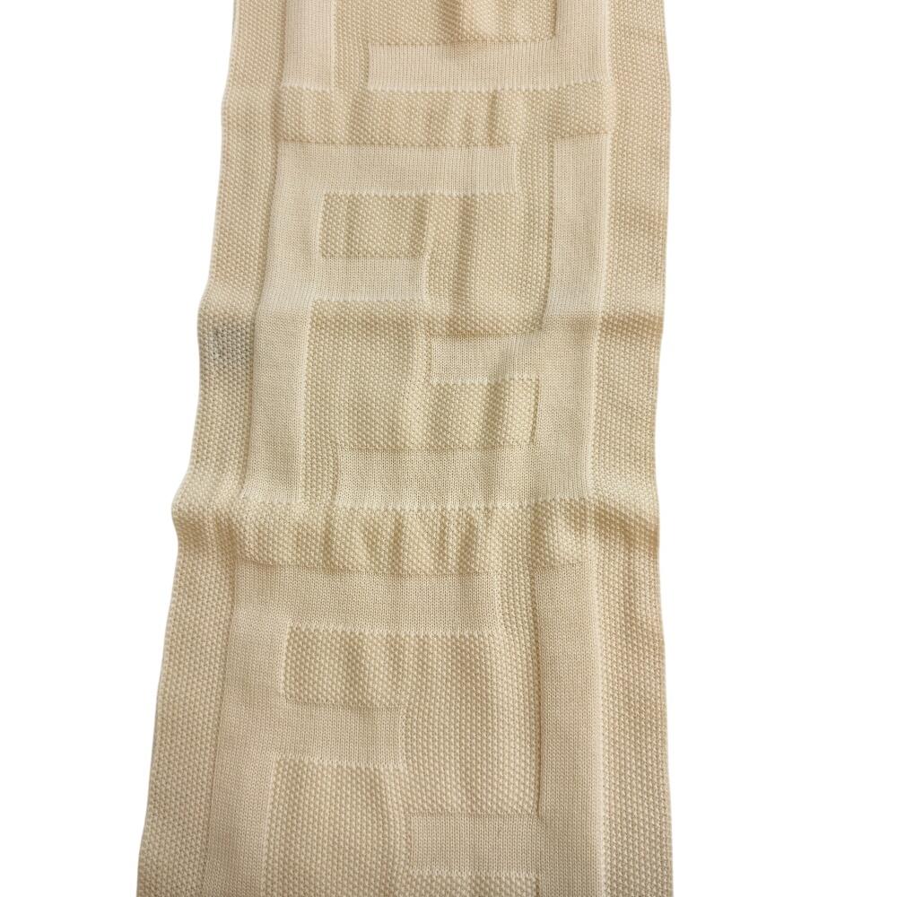 Fendi Шарф из шерсти с логотипом Stall FF, белая шерсть, женский, б/у