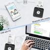 (черный) Мини-термофотопринтер Портативный фотопринтер Беспроводной Bluetooth-принтер этикеток Карманный С 6 листами бумаги