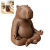 Настольная игрушка для снятия стресса, фигурка медитирующей капибары, 3D-печатная статуэтка для йоги, дзен-фигурка, животное-украшение для домашнего офиса, полки