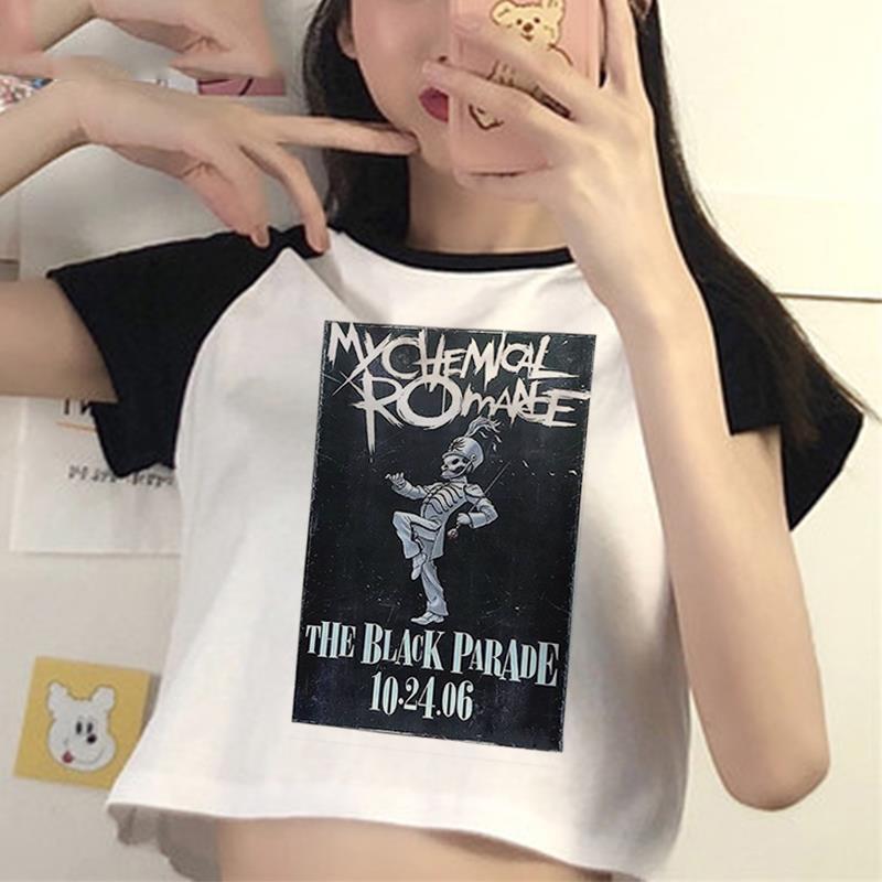 My Chemical Romance Mcr Dead новая футболка черная с коротким рукавом Parade Punk Emo Rock летние футболки повседневная укороченная футболка одежда