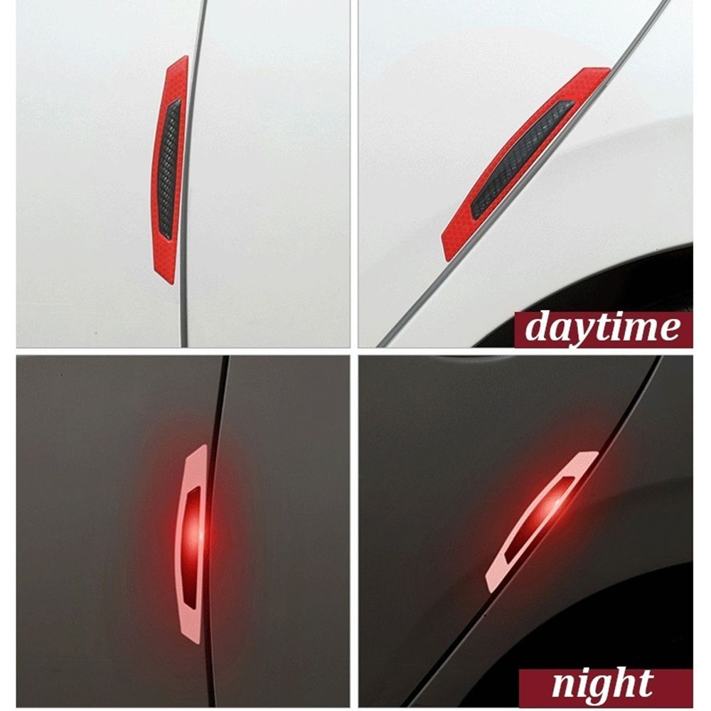 4Pcs New Protector Decal Safety Warning Car Reflective Strips Door Sticker Anti-Collision