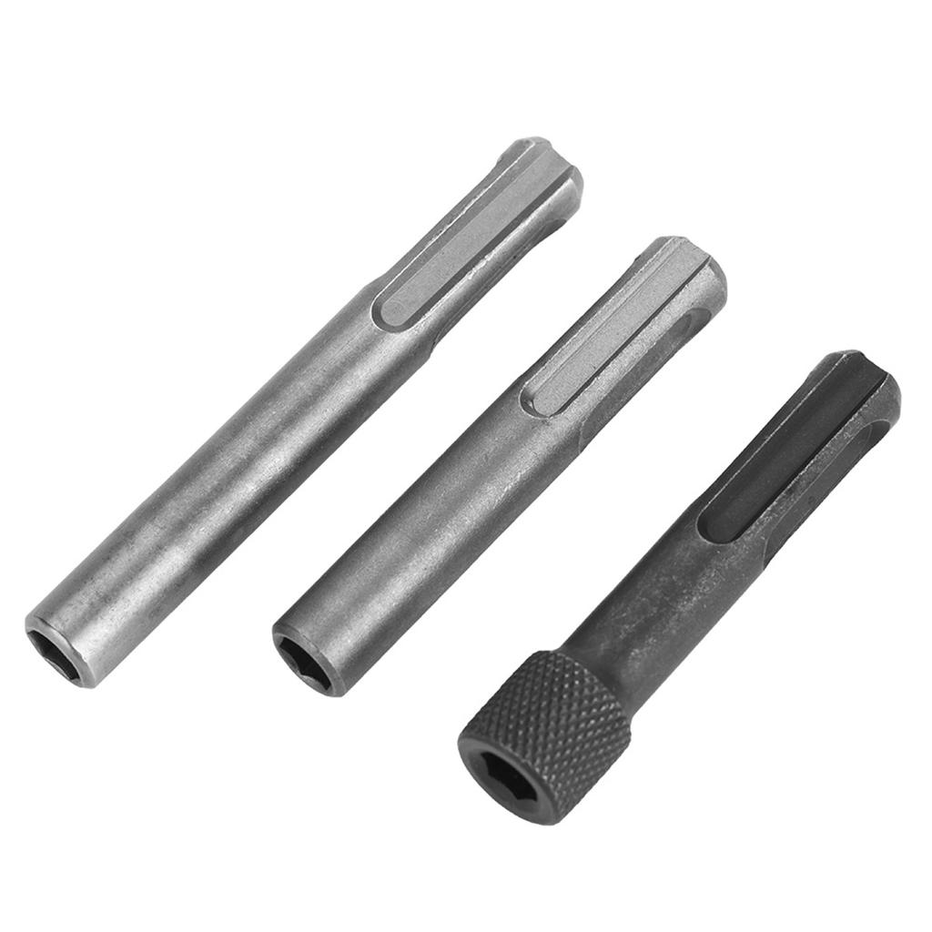 3Pcs 1/4" Hex Shank Screwdriver Bit Holder Socket Adaptor Converter for SDS Hammer Drill