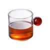 110ml Espresso Cups Small Cup Home Glass Ball Handle Coffee Cup Tea Water Cup Heat Resistant Glass Teacups Juice Mug Table Decor