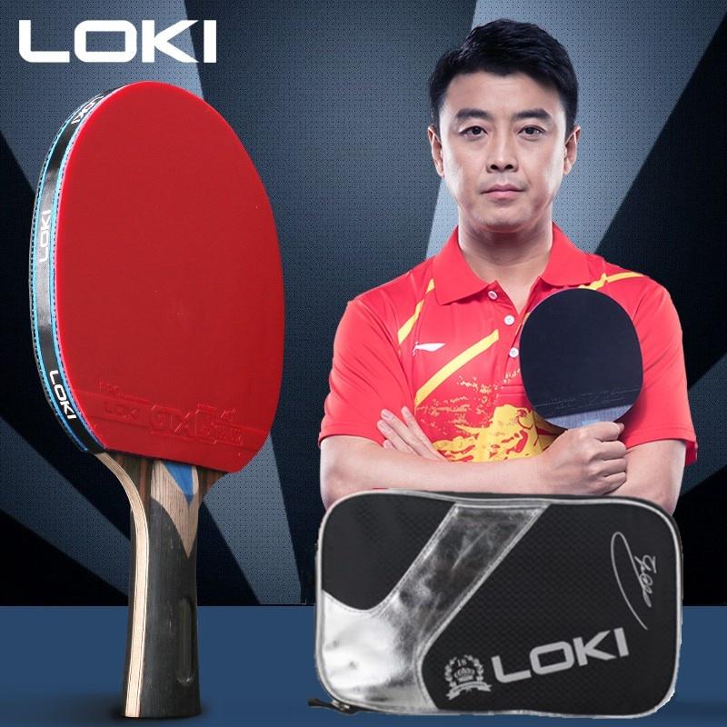 Ракетка для пинг-понга Loki 5/6/7 Star, профессиональная наступательная ракетка для настольного тенниса с карбоновым лезвием, ракетка-бита с резиной, одобренной ITTF