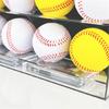 Space Saving Acrylic Sports Balls Display Stand Wall Mounted Clear Rack for 12 Slot Baseball Table Tennis Storage Box