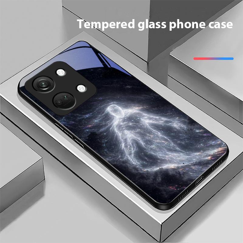 Space Starry Sky Horse For OnePlus Nord CE N3 30 2 20 4 2T 2 Lite 5G Ace 5 2V 6 7 10 8 9 12 13 Tempered glass phone case black