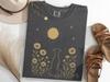 Whippet Moon Shirt, Minimalist Boho Whippet Night Flower Tee, Dog Lover Gift