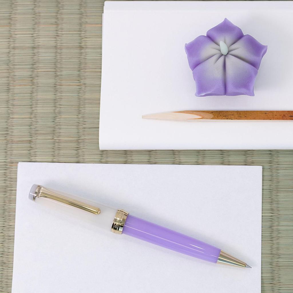 Sailor Fountain Pen Time Around the Slim Ballpoint Tea Ceremony Nerikiri "Tea World" Pen, Design, Oil-Based Ink, 0.5mm, 16-1023-150