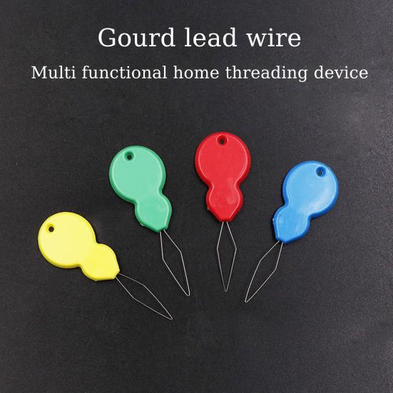 Yousheng 20 Pcs Needle Threaders Gourd Shaped Plastic Needle Threader Seniors Needle Threading Tool for Embroidery Hand Sewing