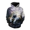 Plum Blossom Tiger Art Fleece Hoodie, Thick Warm Pullover for Men, Autumn Winter Wildcat Print Sweatshirt for Leisure Urban Strolls