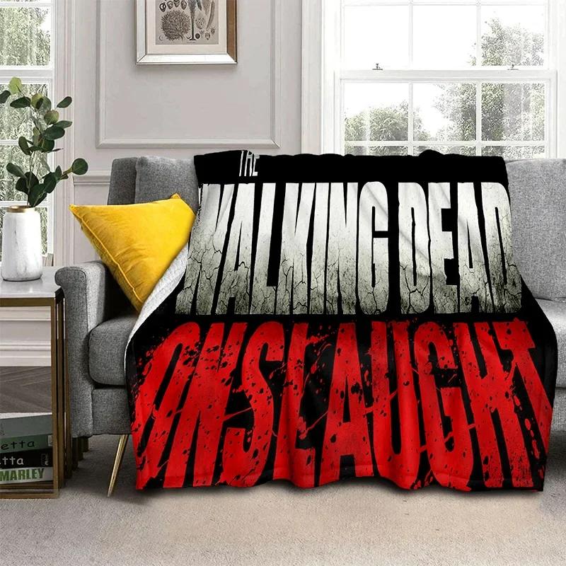 Одеяло TWD с 3D фильмом ужасов «Ходячие мертвецы», мягкое одеяло для дома, спальни, кровати, дивана, пикника, путешествия, офиса, одеяло, детское одеяло